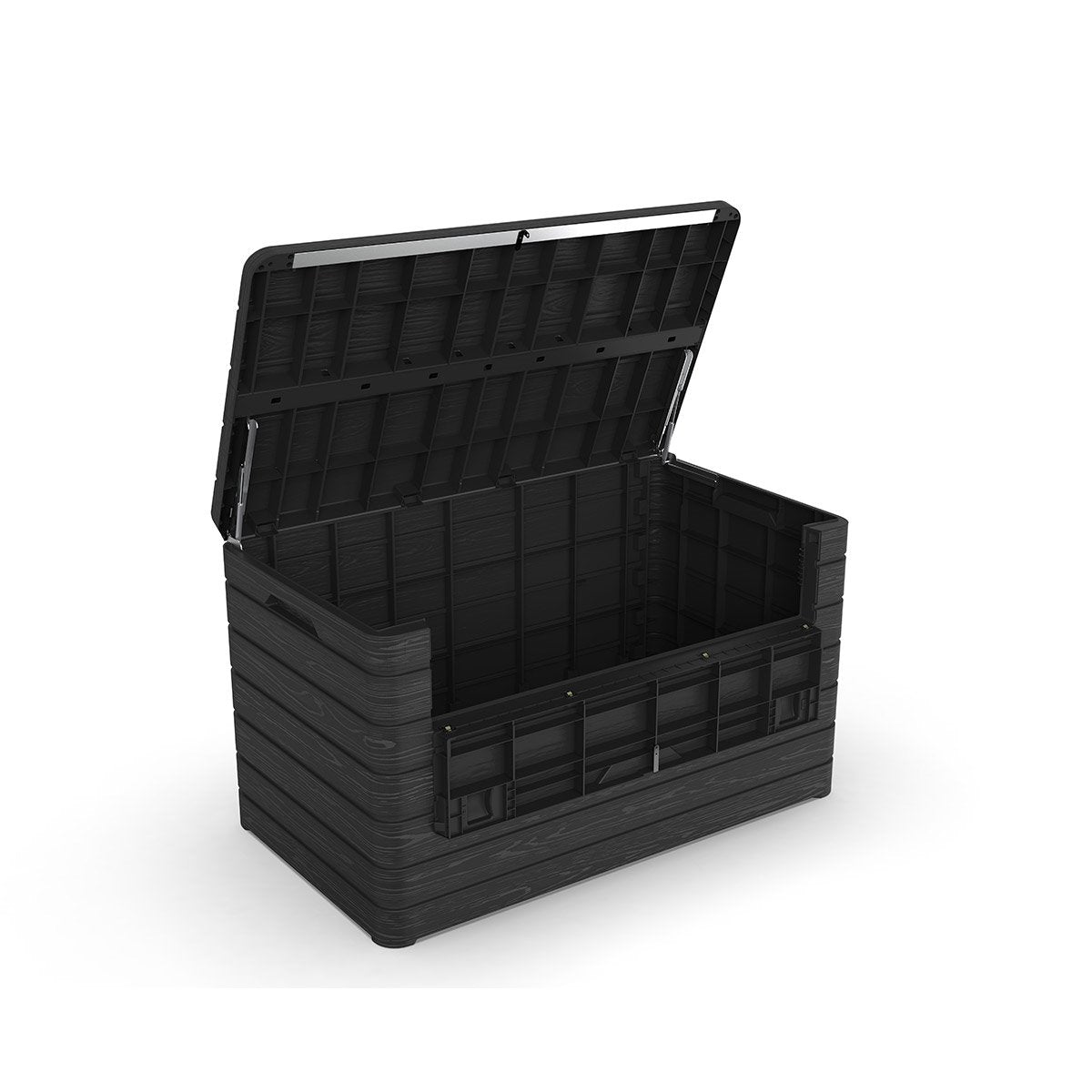 Toomax Dolomiti XXL 970L Garden Storage Deck Box - Anthracite Grey Woodgrain - Image 3