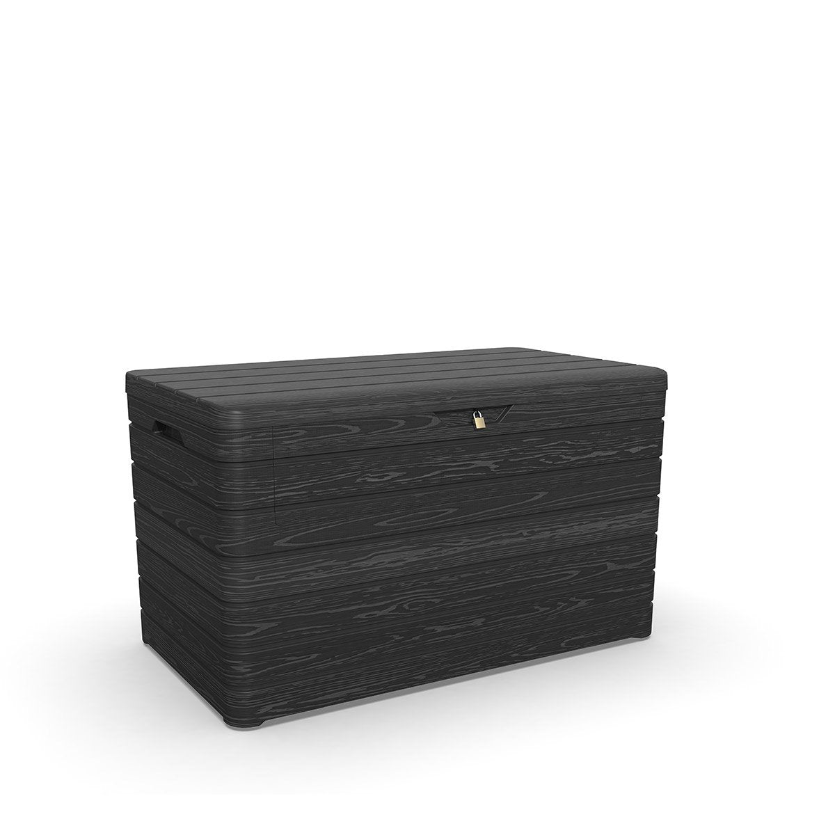 Toomax Dolomiti XXL 970L Garden Storage Deck Box - Anthracite Grey Woodgrain - Image 4