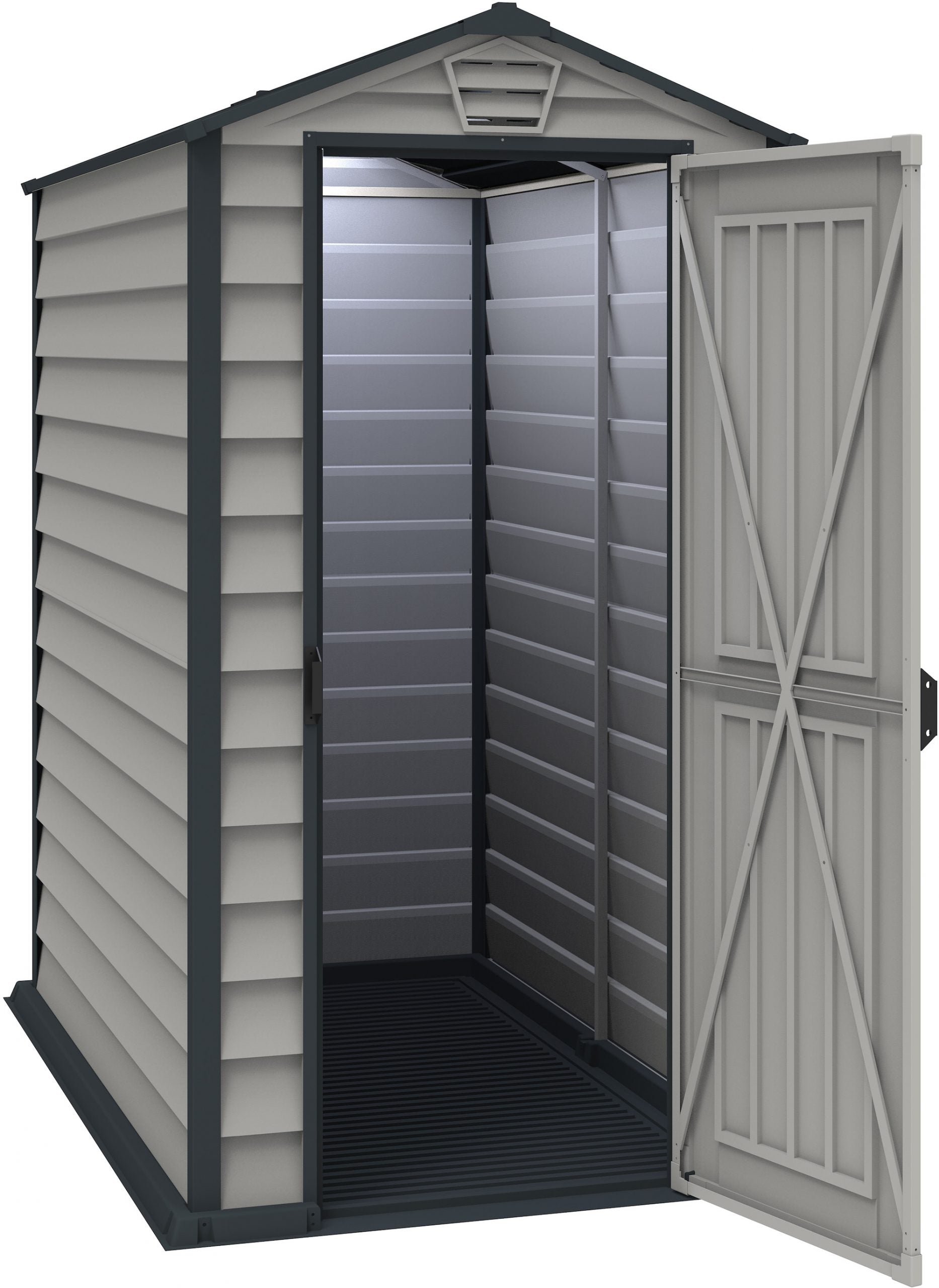 Duramax Evermore - 4ft x 6ft Plastic Garden Shed in Grey - Image 6