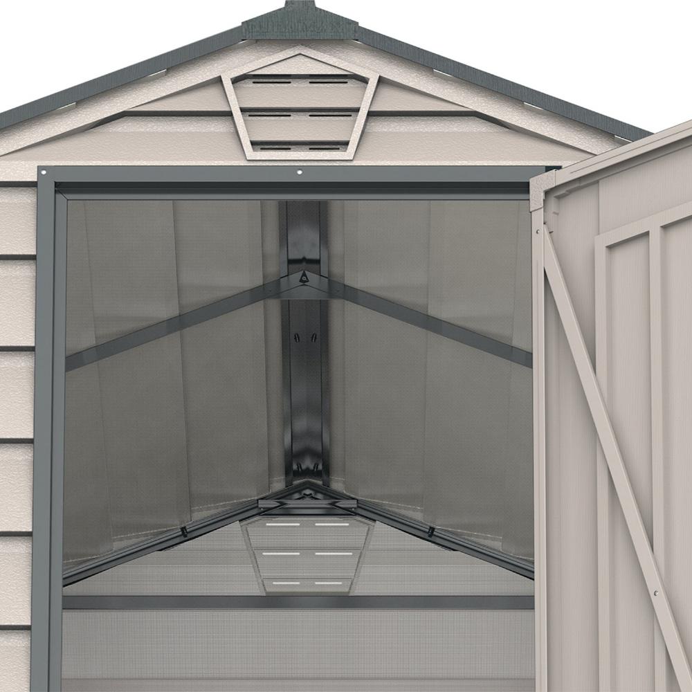 Duramax Evermore - 4ft x 6ft Plastic Garden Shed in Grey - Image 5