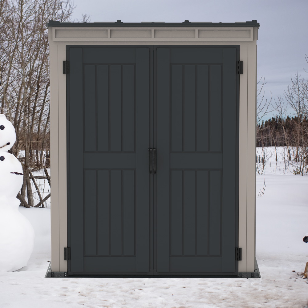 Duramax YardMate Plus Pent - 5ft x 3ft Plastic Garden Shed in Grey - Image 4