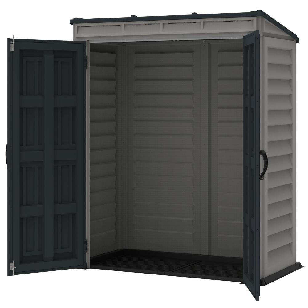 Duramax YardMate Plus Pent - 5ft x 3ft Plastic Garden Shed in Grey - Image 5