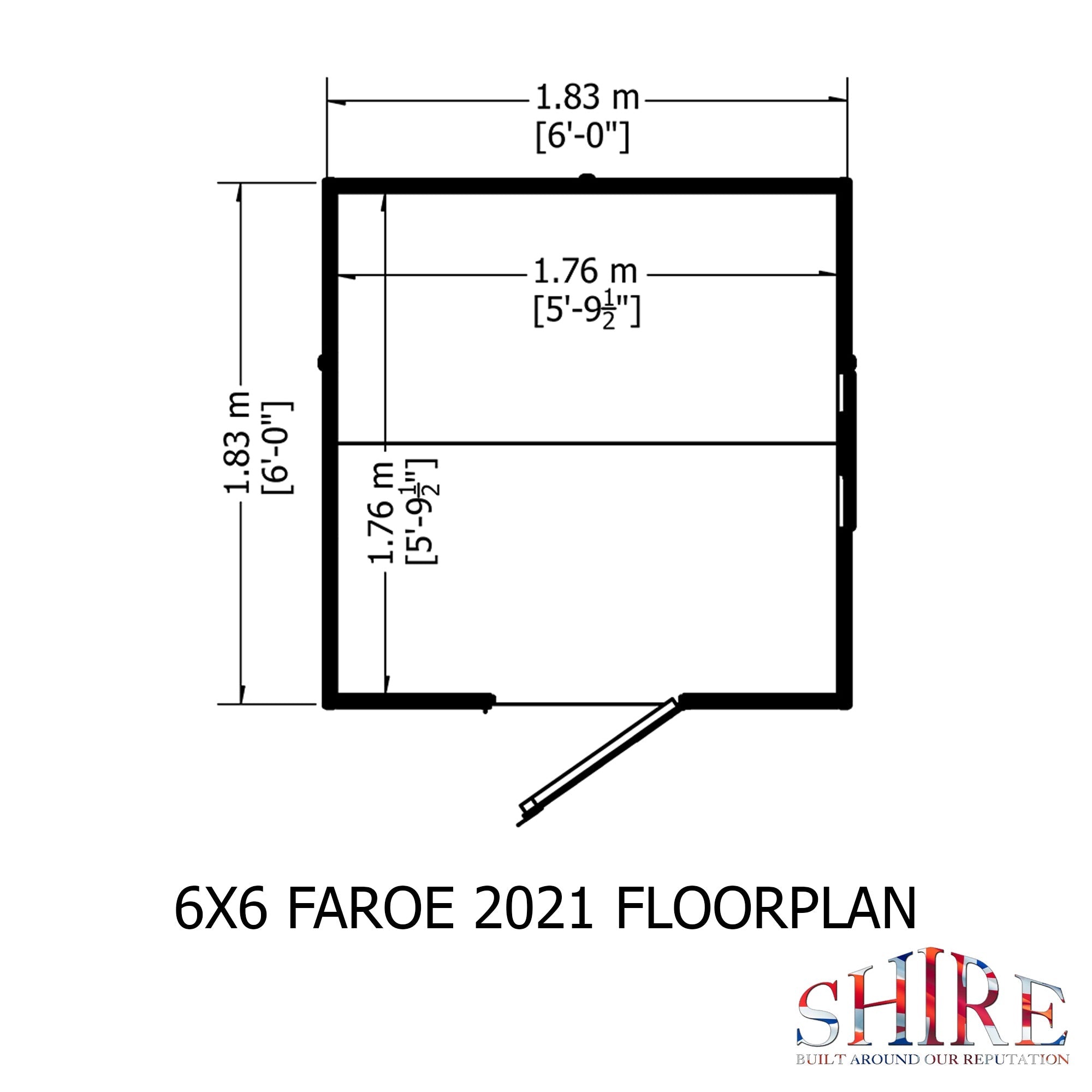 Shire Faroe 6ft x 6ft Shiplap Apex Shed - Image 6