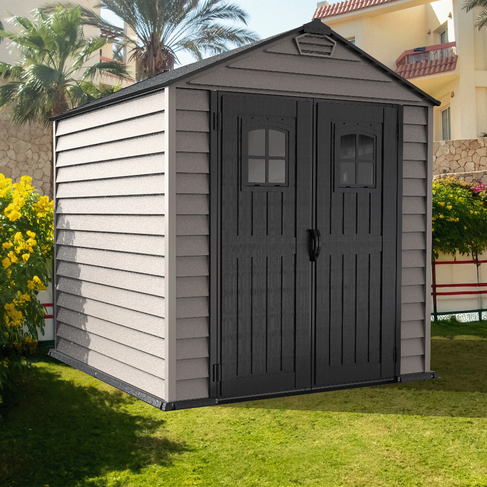 Duramax StoreMax Plus - 7ft x 7ft Plastic Garden Shed in Grey - Image 2