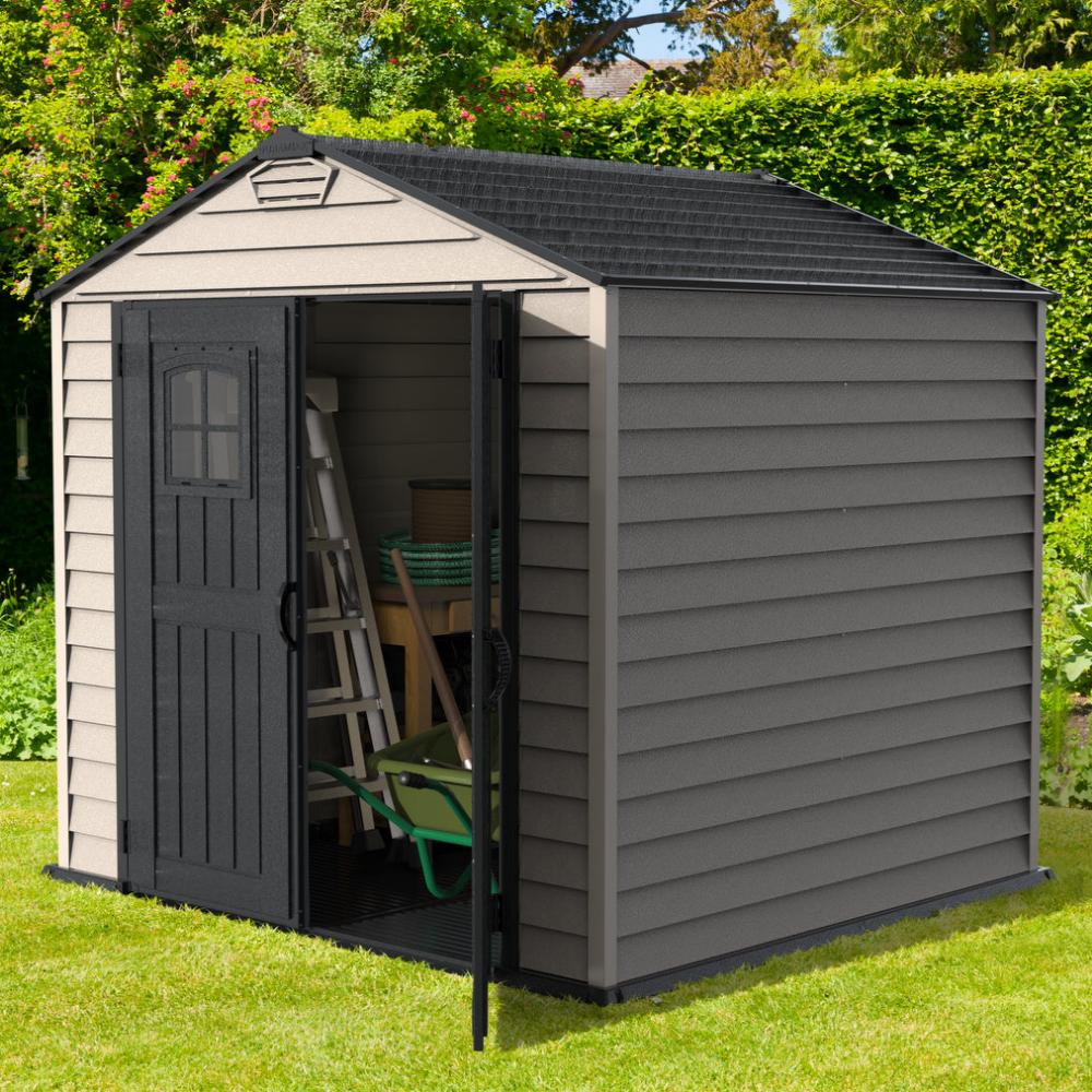 Duramax StoreMax Plus - 7ft x 7ft Plastic Garden Shed in Grey - Image 3