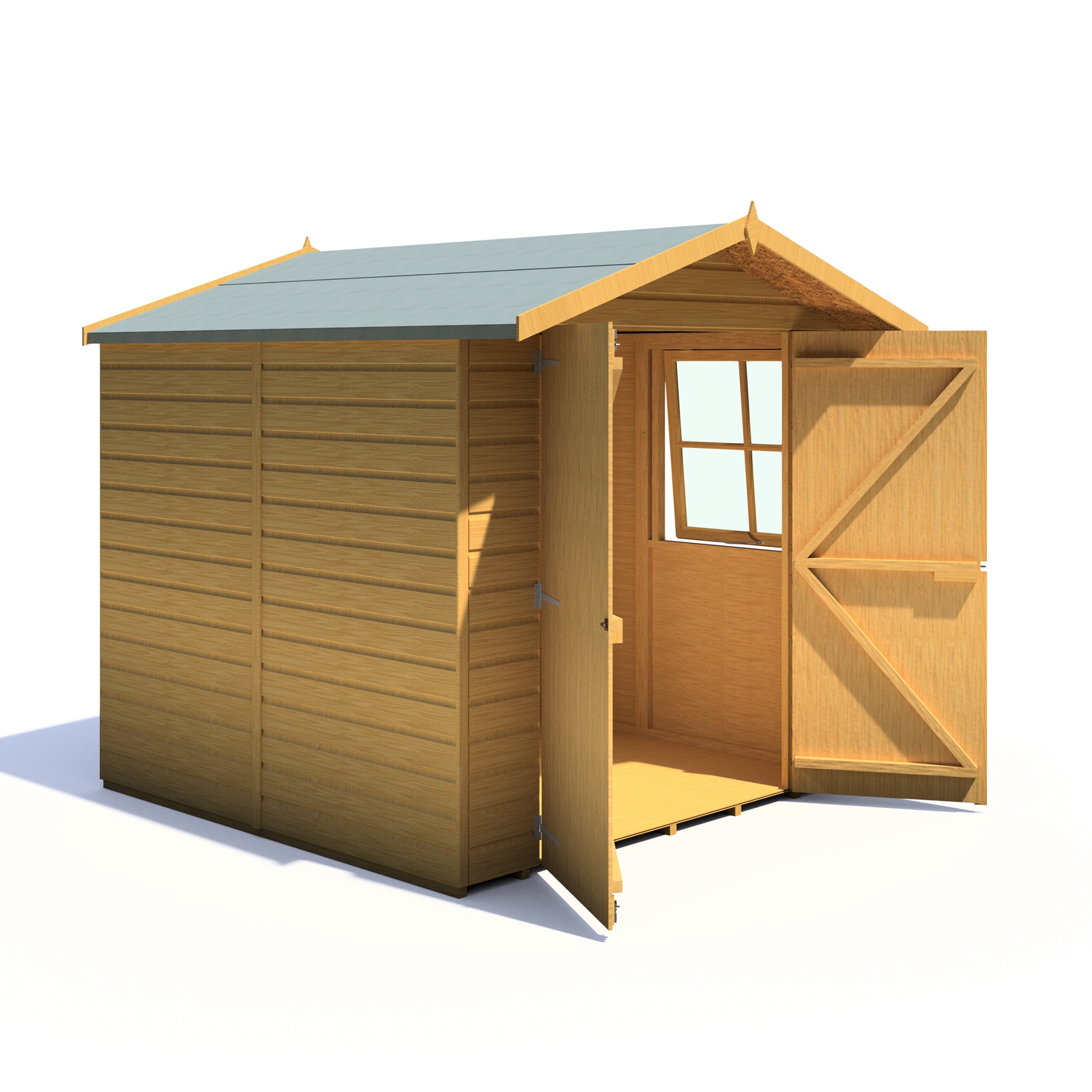 Shire Alderney 7ft x 7ft Apex Garden Shed - Image 3