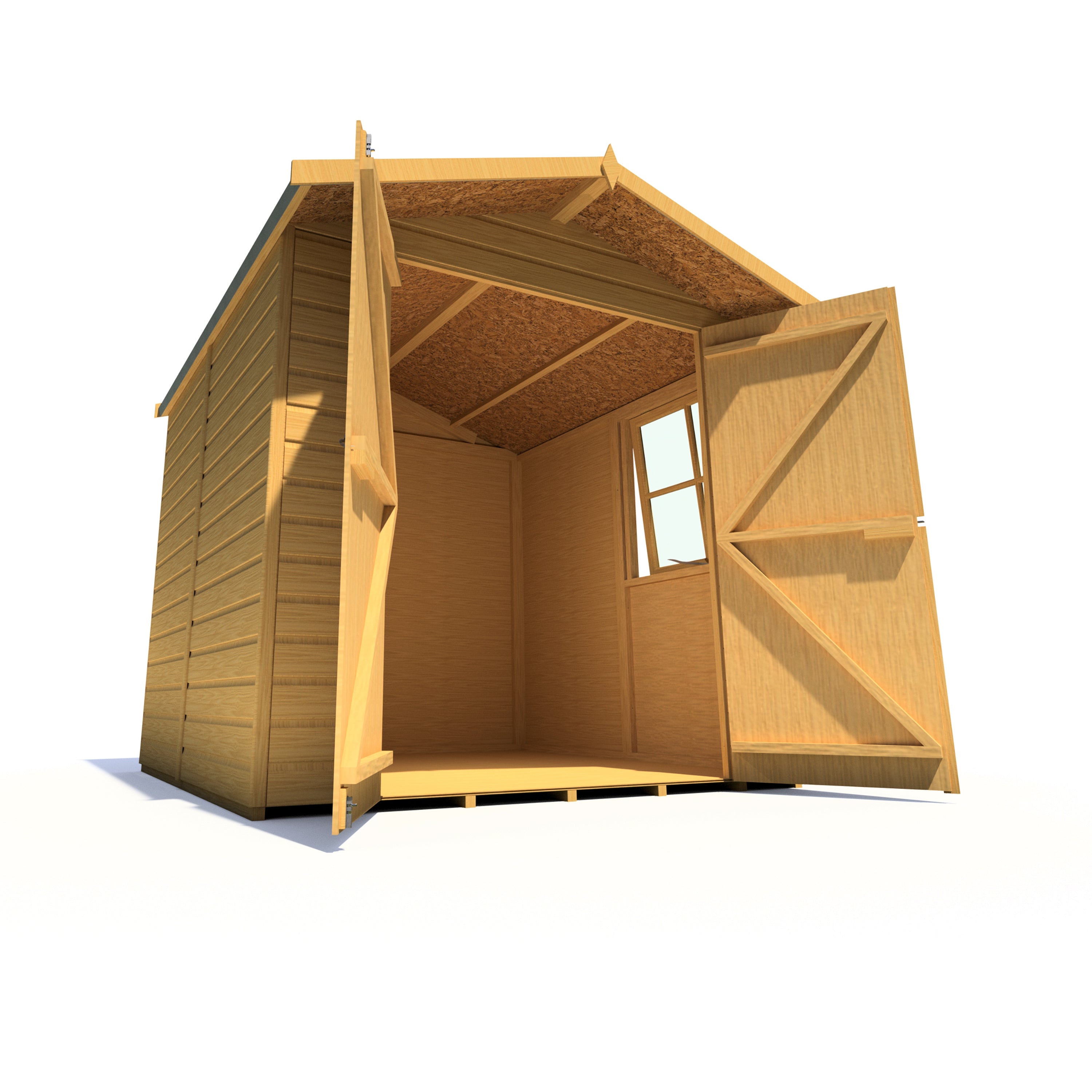 Shire Alderney 7ft x 7ft Apex Garden Shed - Image 6