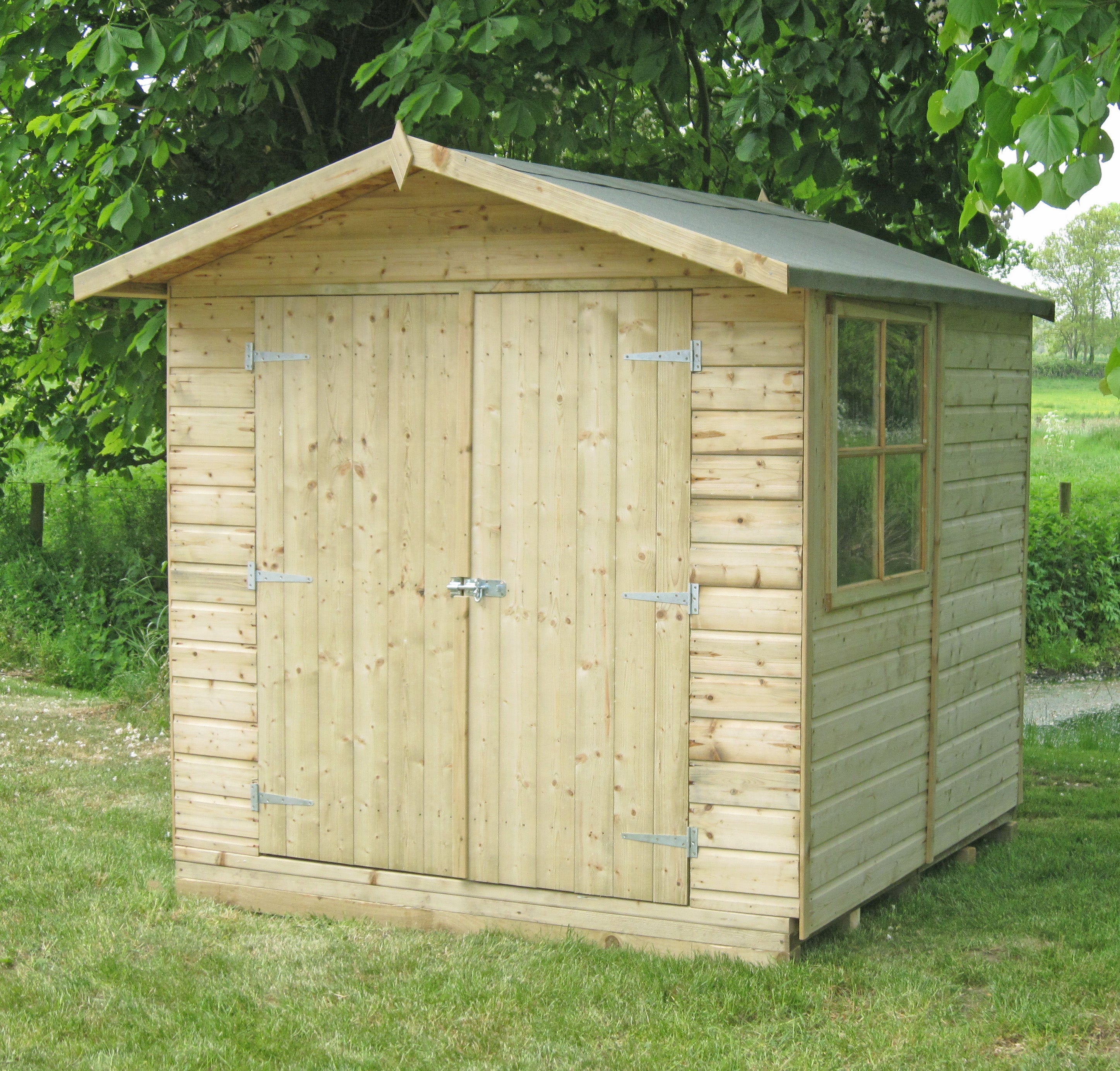 Shire Alderney 7ft x 7ft Apex Garden Shed - Image 2