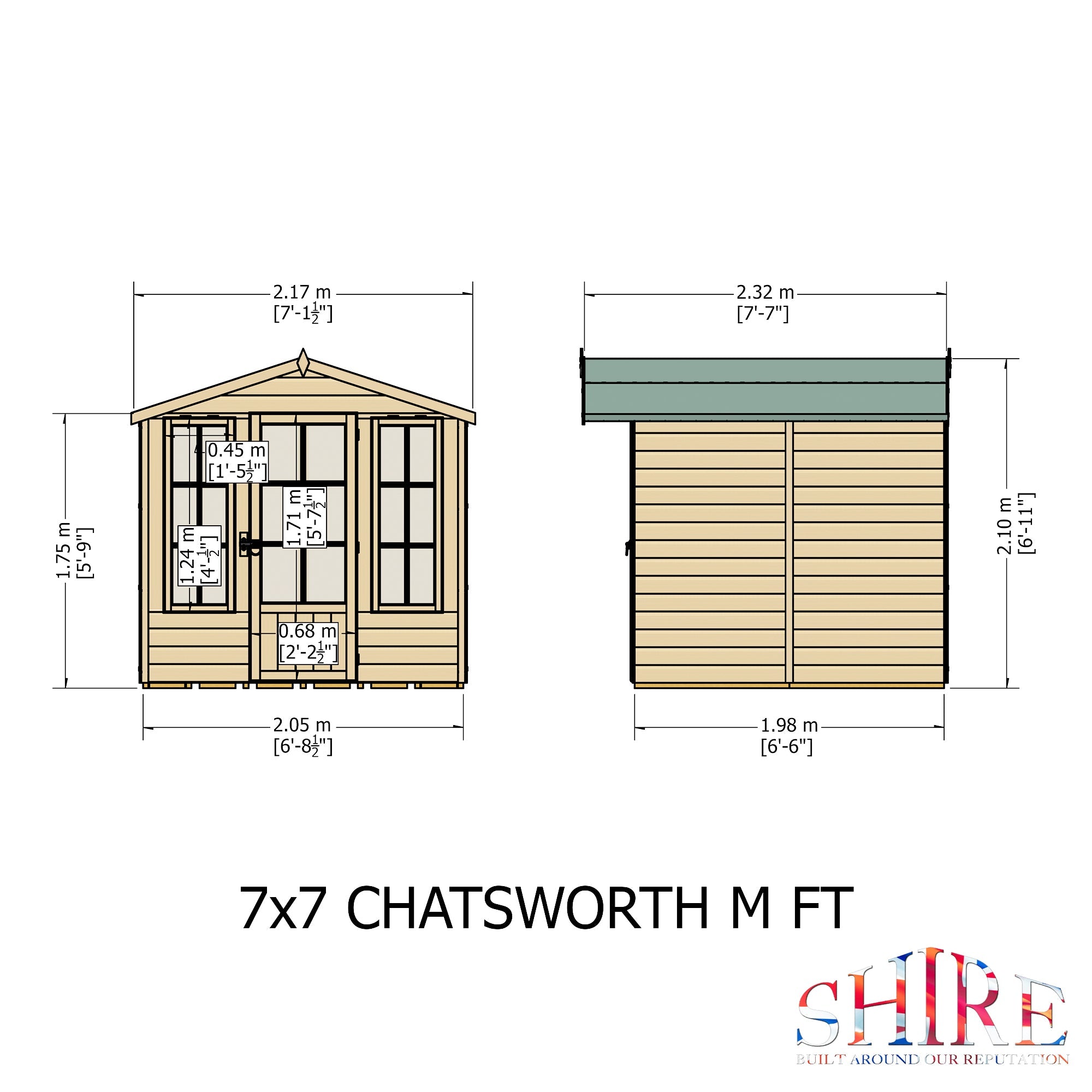 Shire Chatsworth 7ft x 7ft Summerhouse - Image 9