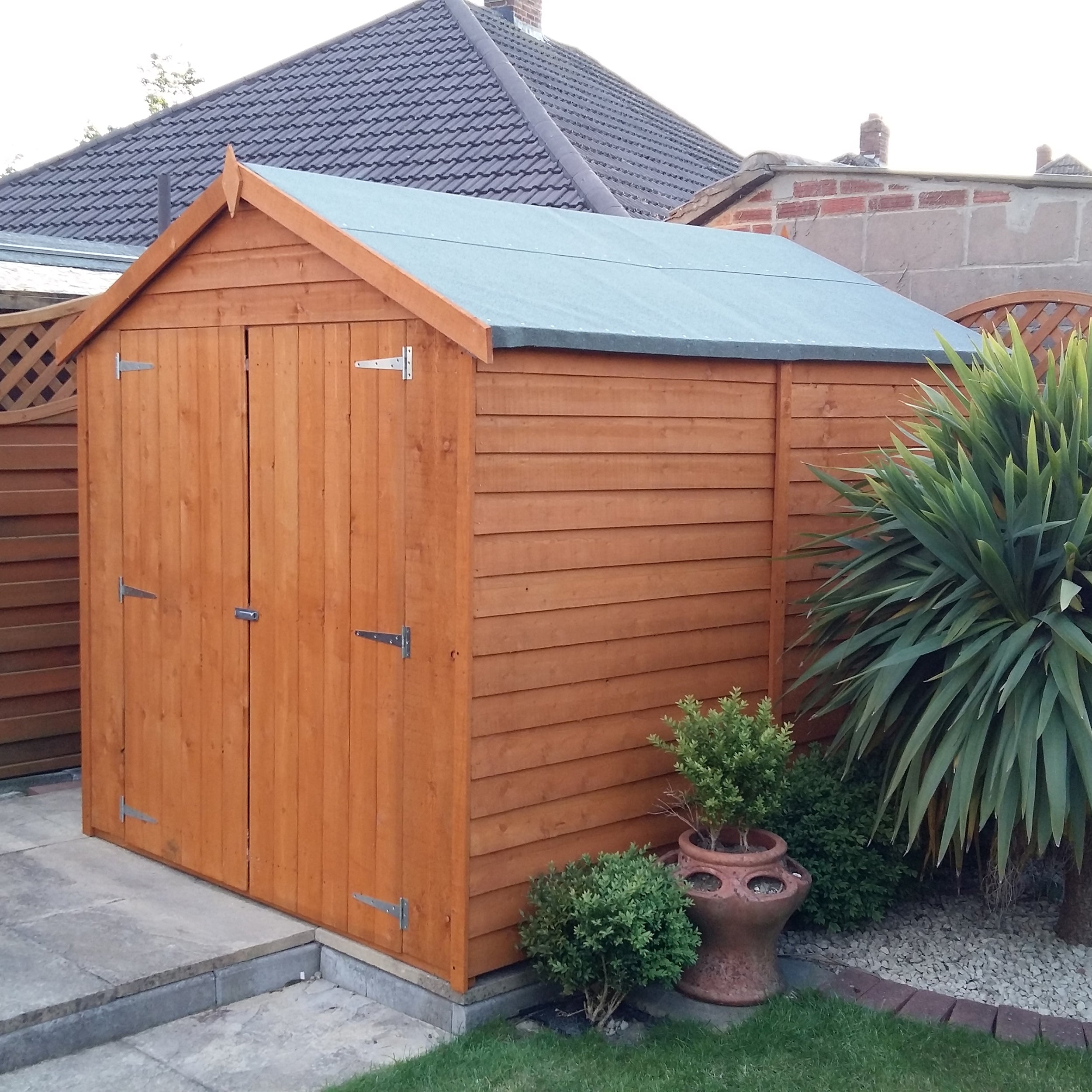 Shire Overlap 8ft x 6ft Windowless Shed with Double Doors - Image 2