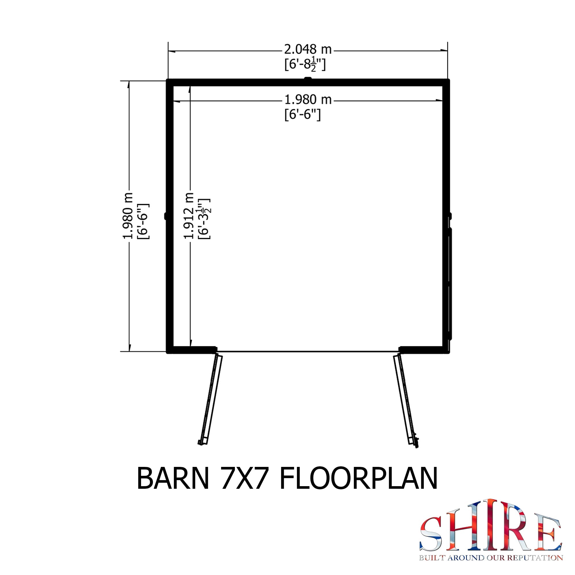 Shire Shiplap 7ftb x 7ft Barn Shed - Image 6