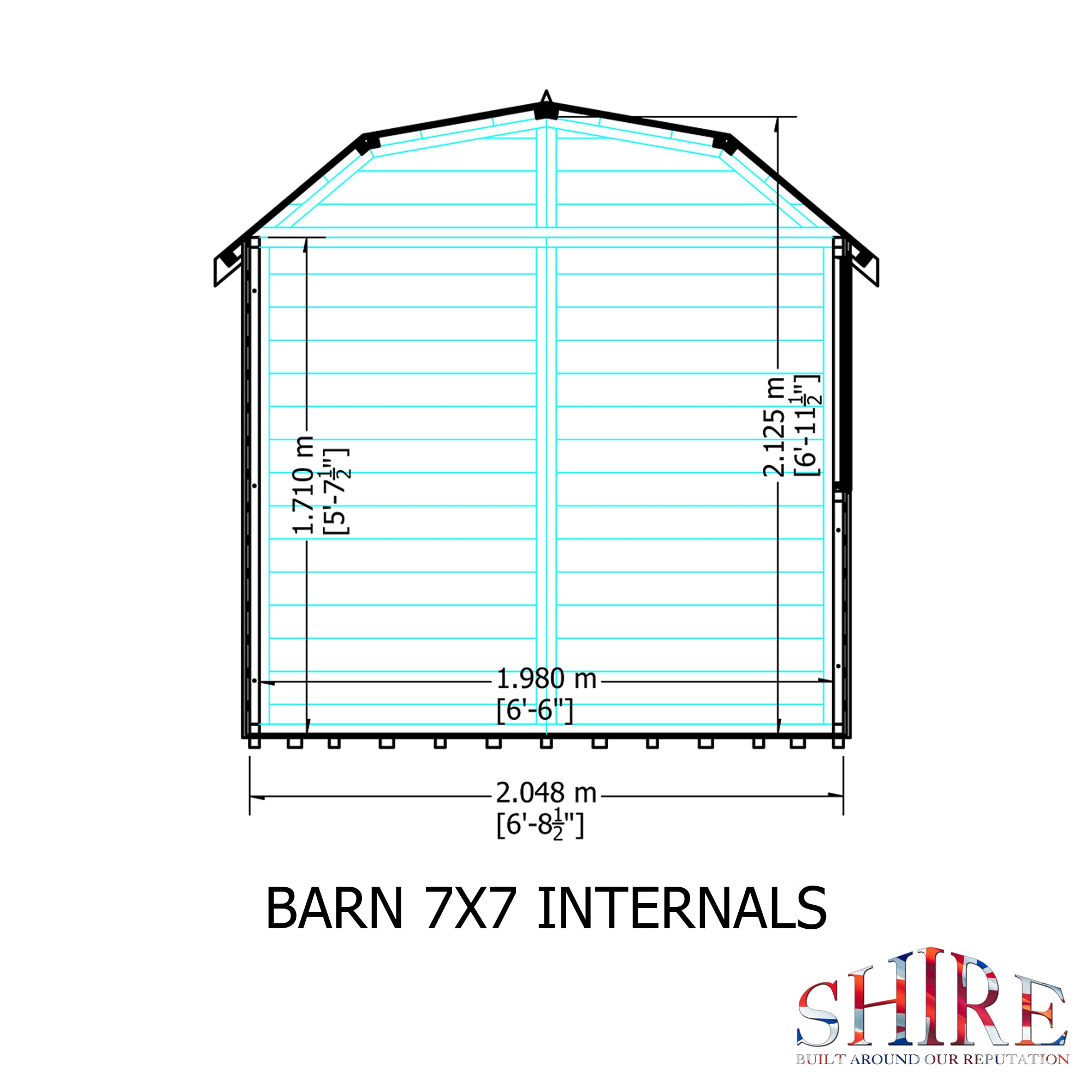 Shire Shiplap 7ftb x 7ft Barn Shed - Image 7