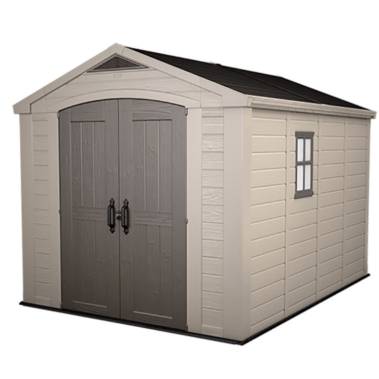 Keter Factor Apex Garden Shed 8ft x 11ft - Beige - Image 3