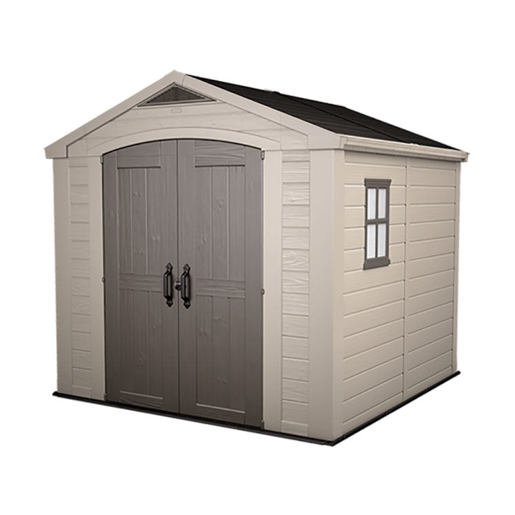 Keter Factor Apex Garden Shed 8ft x 8ft - Beige - Image 5