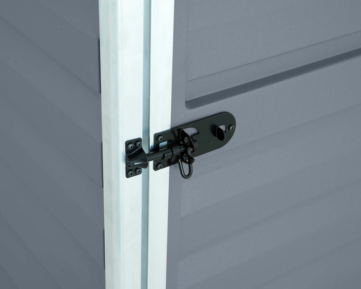 Palram Canopia Pent 4 ft. x 6 ft. Shed Kit - Dark Grey - Image 13