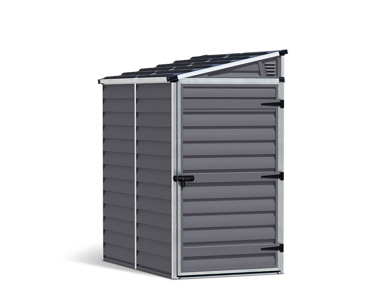 Palram Canopia Pent 4 ft. x 6 ft. Shed Kit - Dark Grey - Image 5