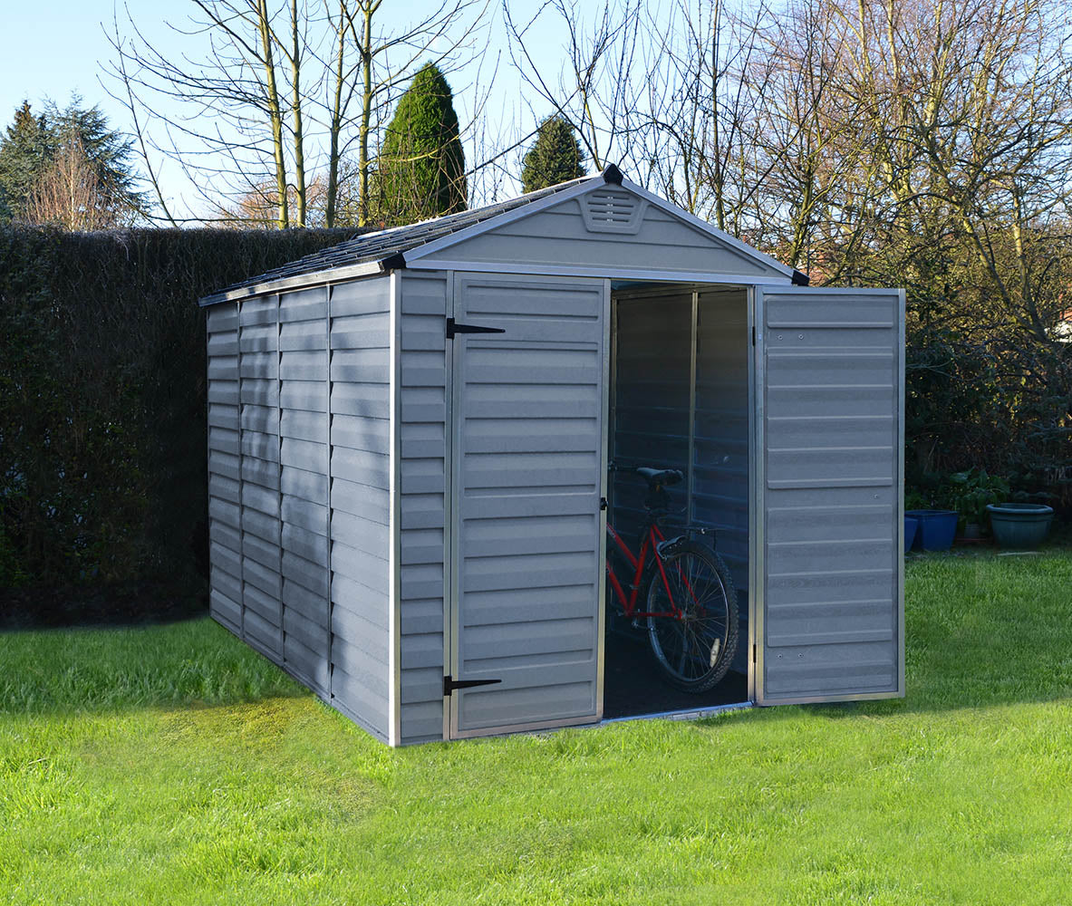 Palram Canopia Skylight 6 ft. x 10 ft. Shed Kit - Dark Grey - Image 2