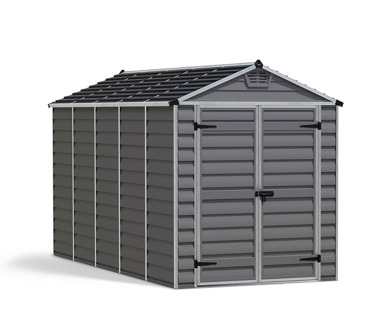 Palram Canopia Skylight 6 ft. x 12 ft. Shed Kit - Dark Grey - Image 2