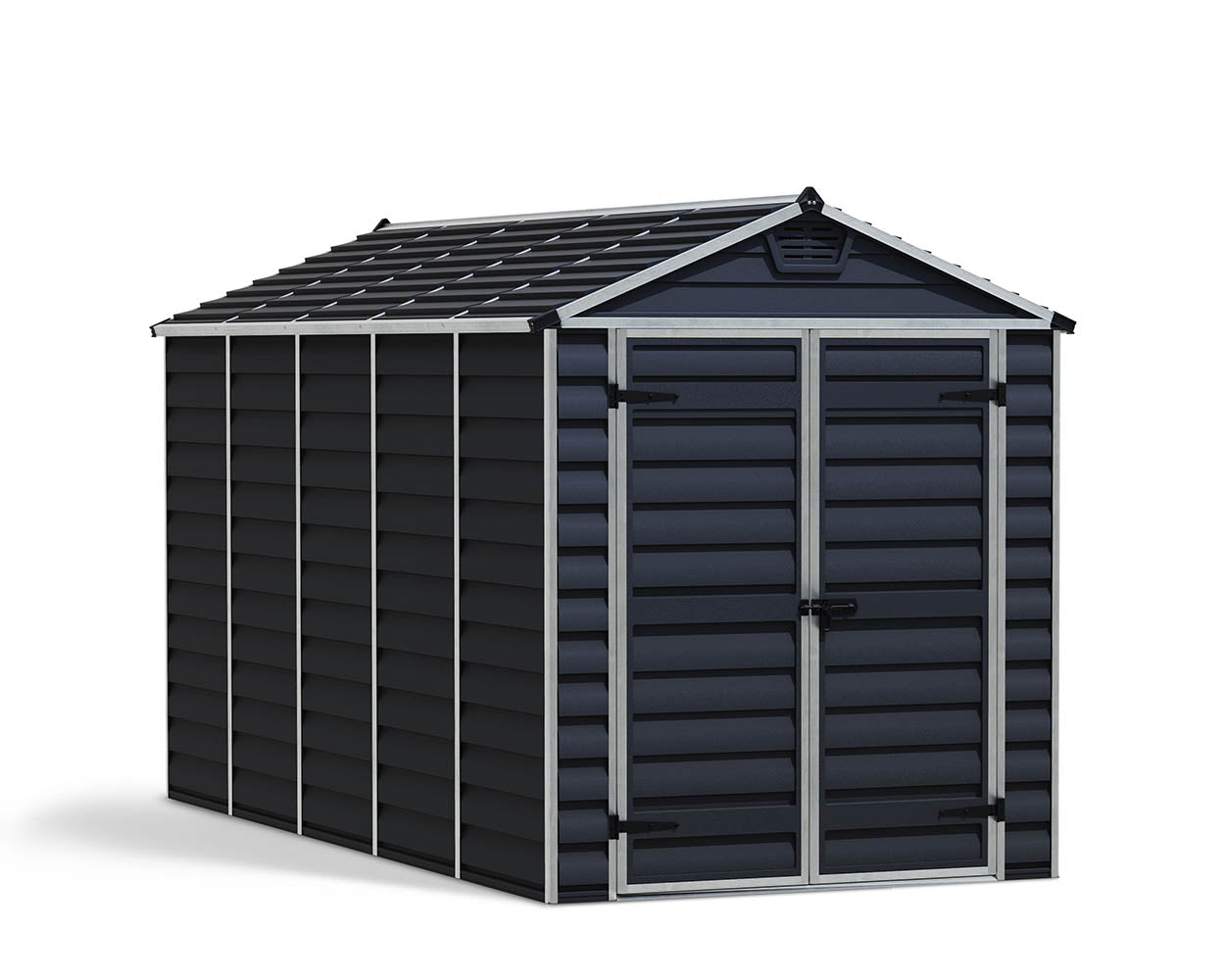 Palram Canopia Skylight 6 ft. x 12 ft. Shed Kit - Midnight Grey - Image 2